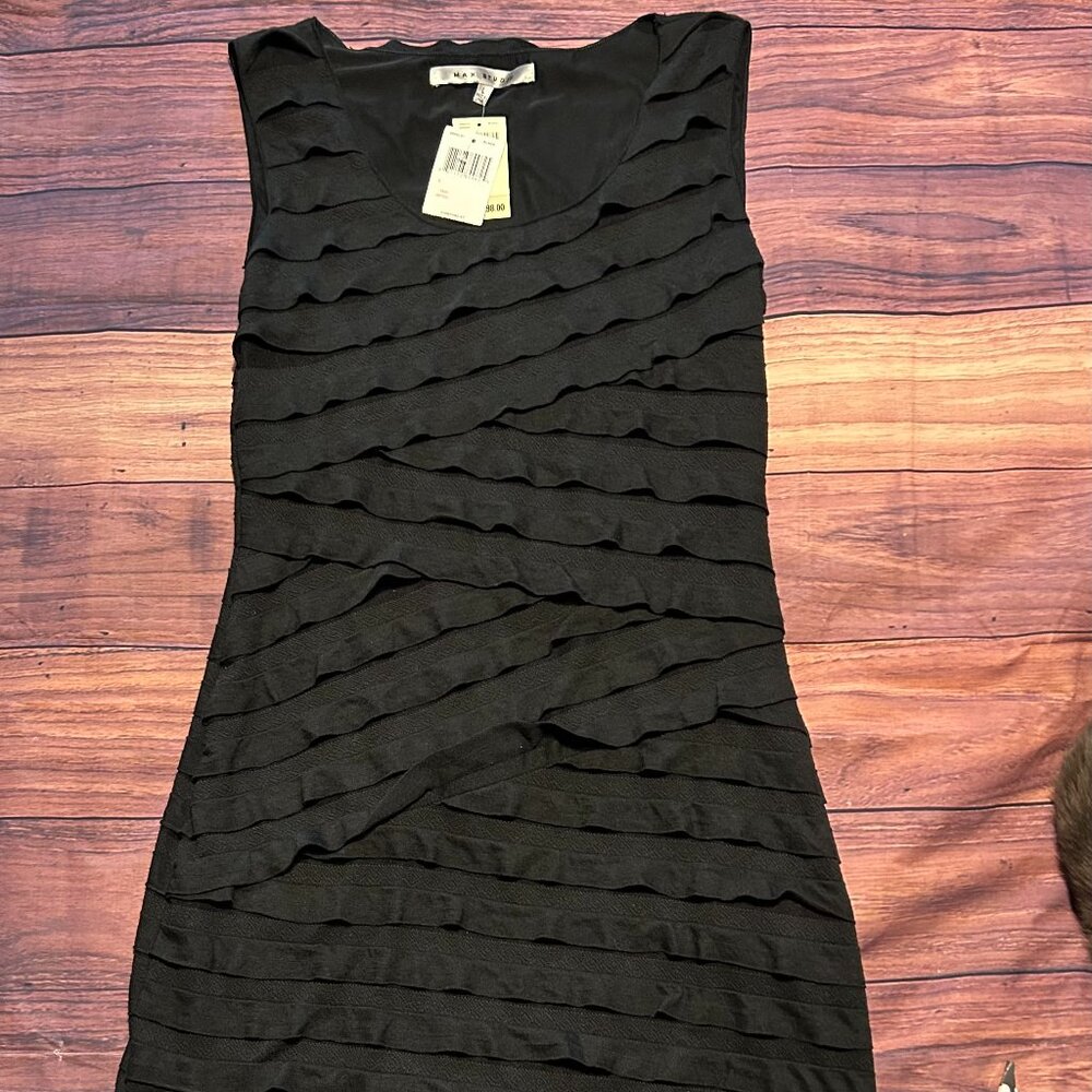 Max Studio Black Sleeveless Tiered Ruffle Dress - Little Black Dress (LBD)